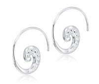 Unique Designed With CZ Stone Silver Hanging Earring STS-5583